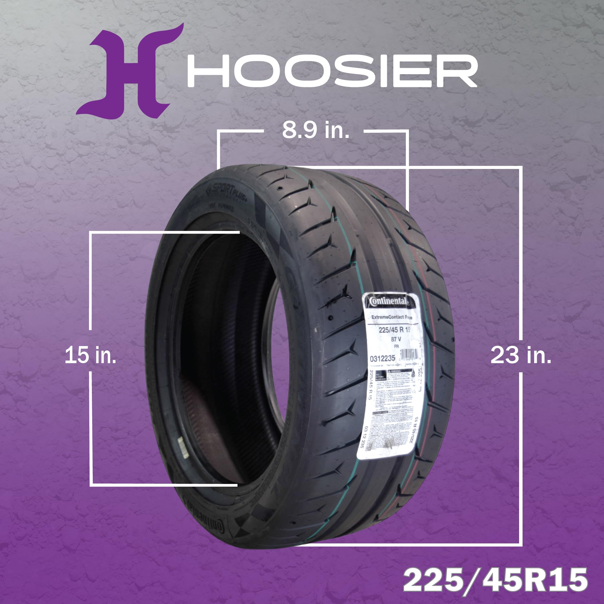 Amazon.com: Conti Hoosier 225/45R15 87V SL Contact Force Track